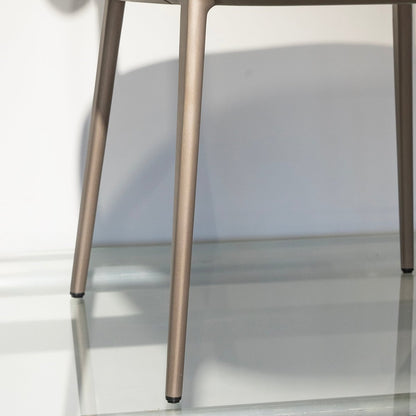 Contoured Leather Dining Chair - FURNIBLE.