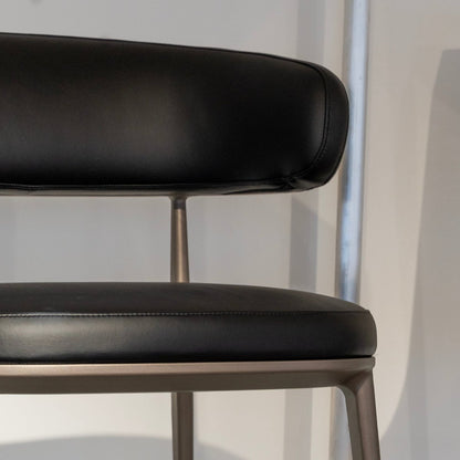 Contoured Leather Dining Chair - FURNIBLE.