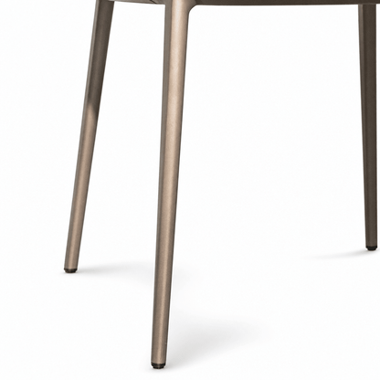 Contoured Leather Dining Chair - FURNIBLE.