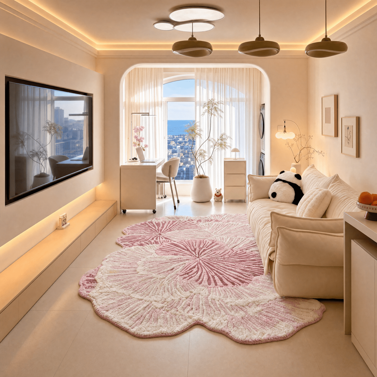 Coral Bloom Tufted Rug - FURNIBLE.