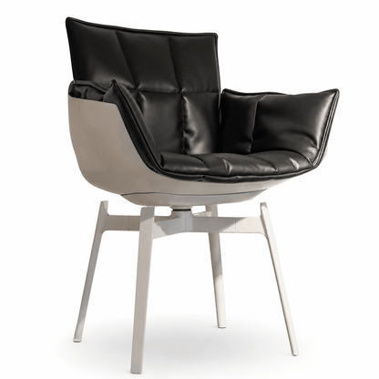 Cushioned Swivel Dining Chair - FURNIBLE.