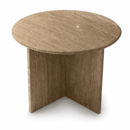 Cylindrical Stone Pedestal Table - FURNIBLE.