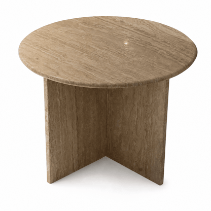 Cylindrical Stone Pedestal Table - FURNIBLE.