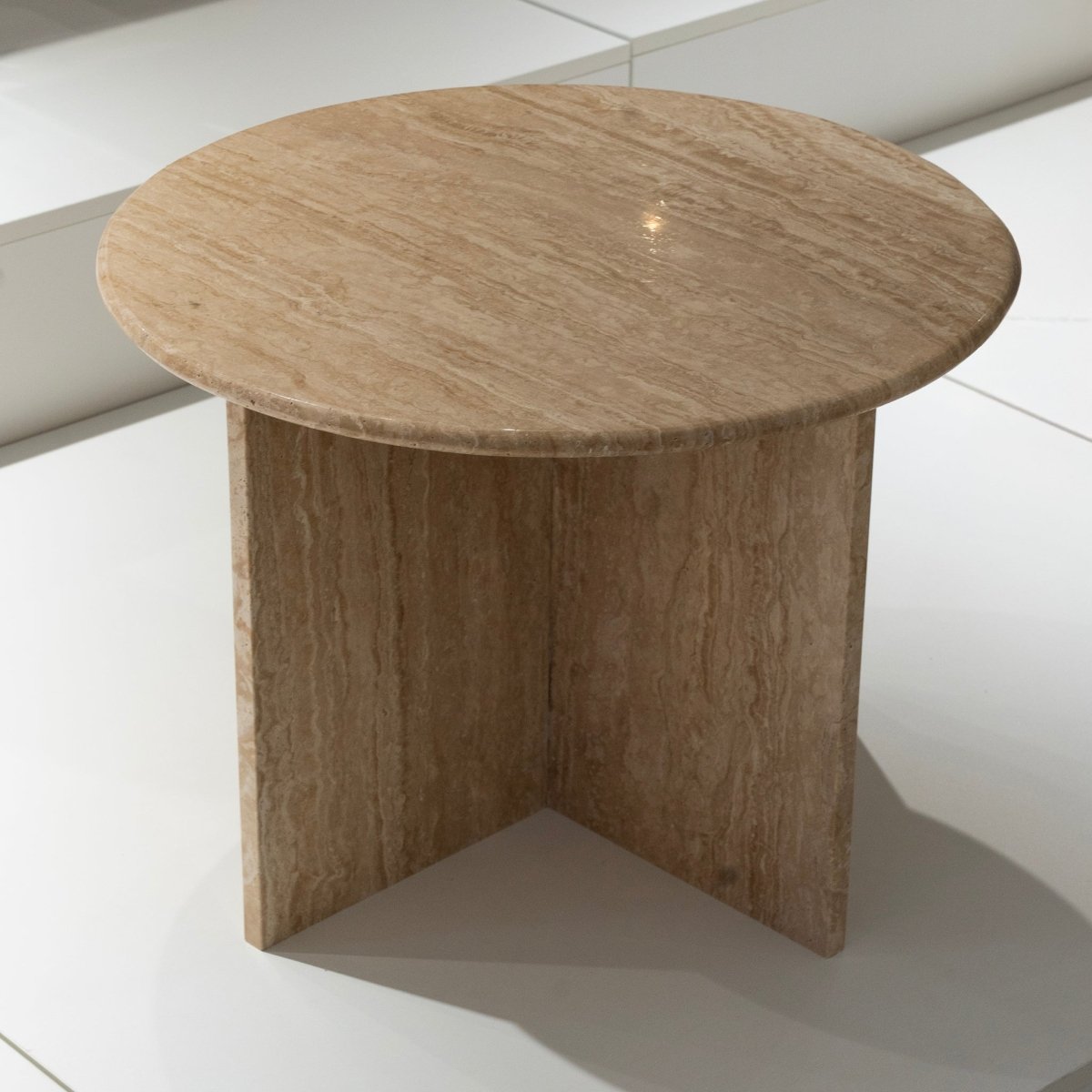 Cylindrical Stone Pedestal Table - FURNIBLE.