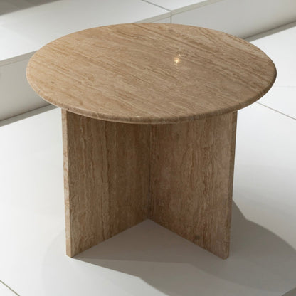 Cylindrical Stone Pedestal Table - FURNIBLE.