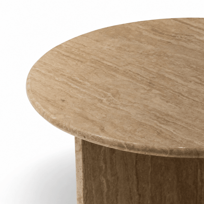 Cylindrical Stone Pedestal Table - FURNIBLE.