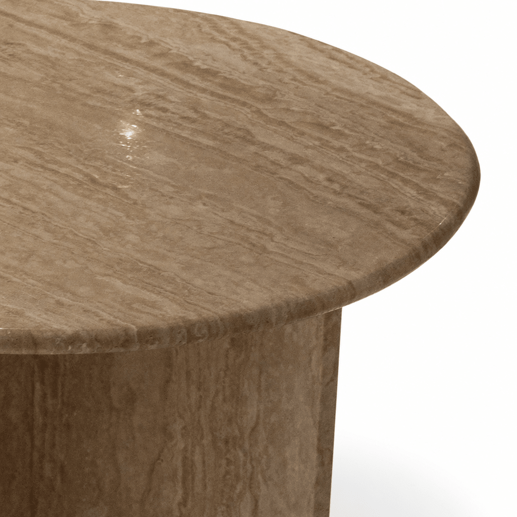 Cylindrical Stone Pedestal Table - FURNIBLE.