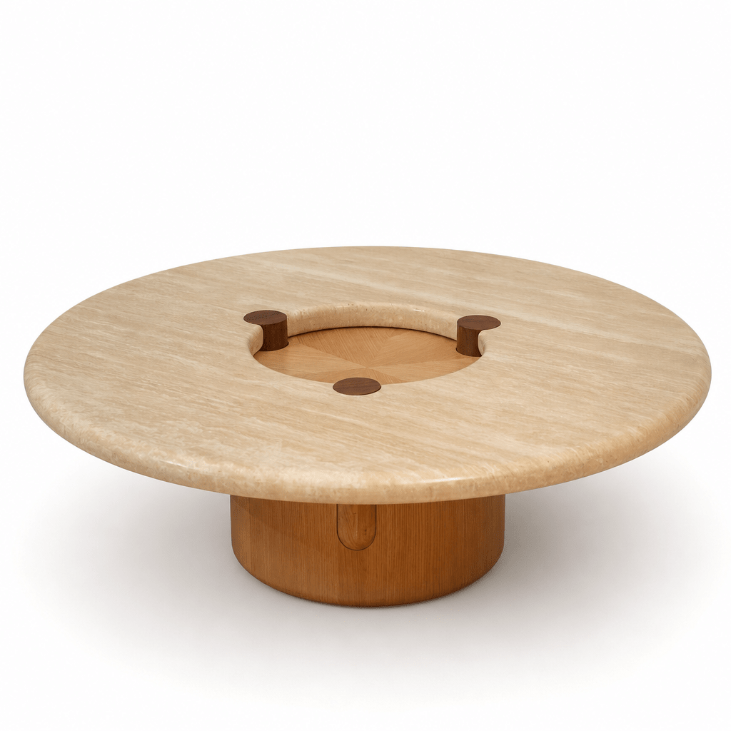 Elara Circular Coffee Table - FURNIBLE.