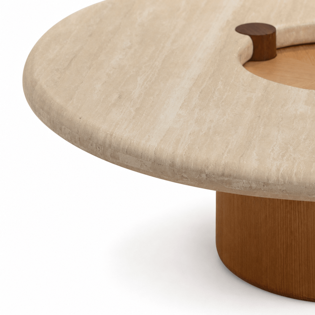 Elara Circular Coffee Table - FURNIBLE.