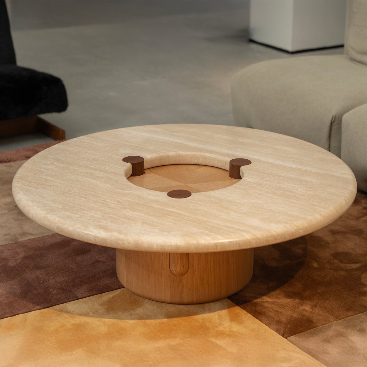 Elara Circular Coffee Table - FURNIBLE.