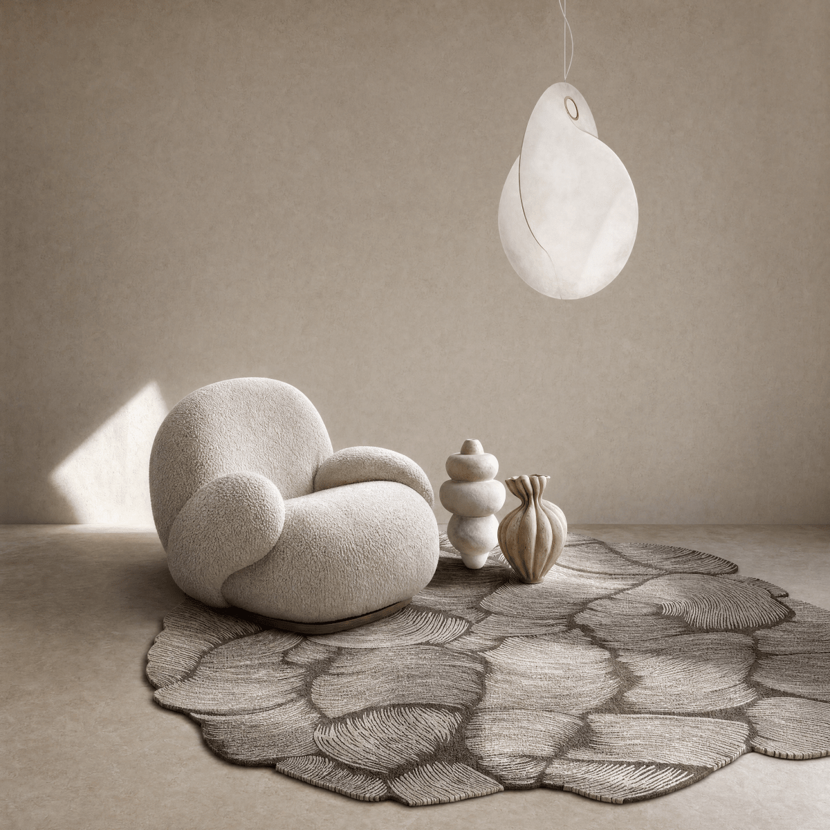 Fan Leaf Tufted Rug - FURNIBLE.