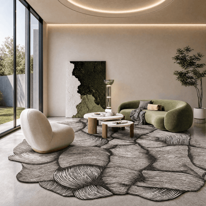 Fan Leaf Tufted Rug - FURNIBLE.