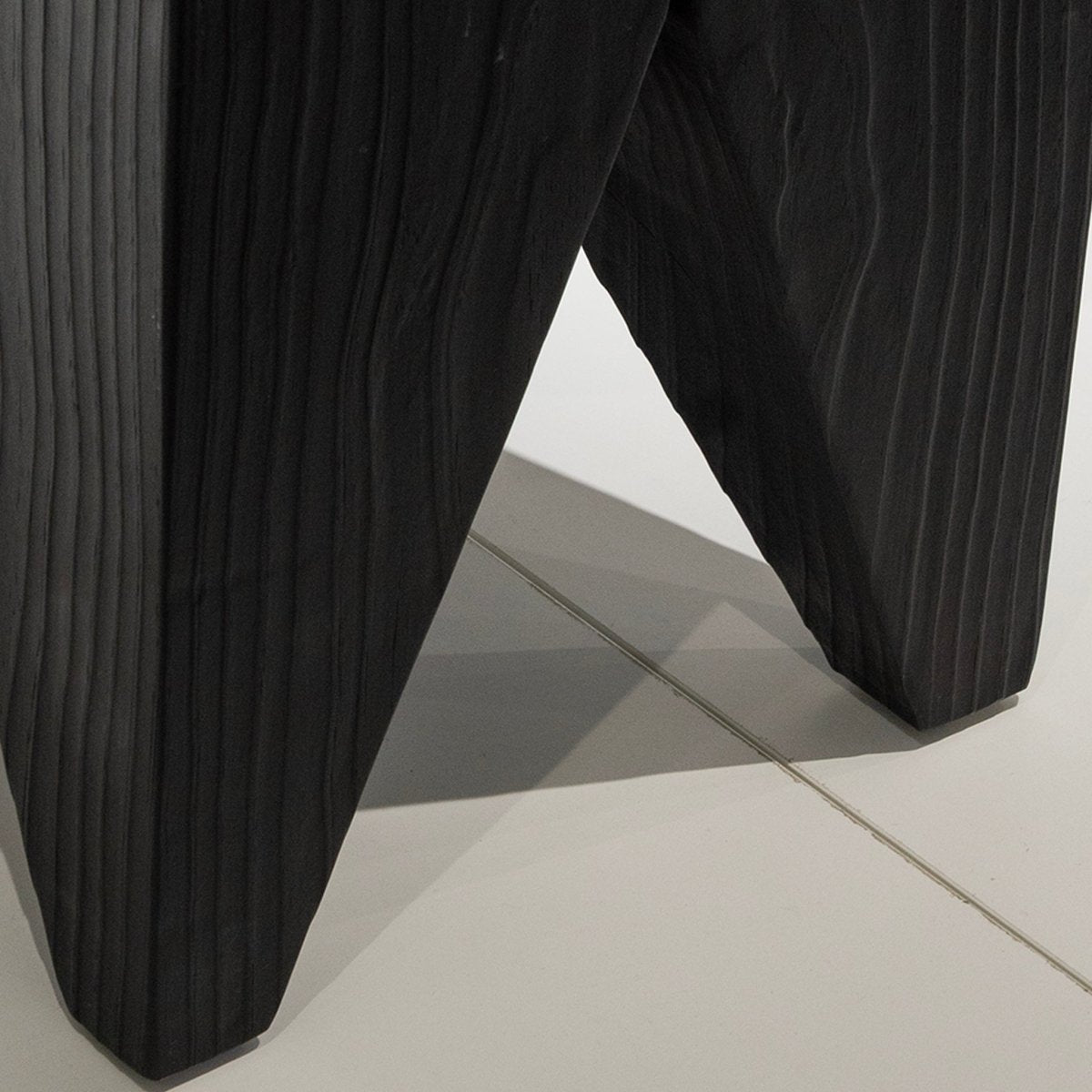 Four - Legged Wood Block Stool - FURNIBLE.