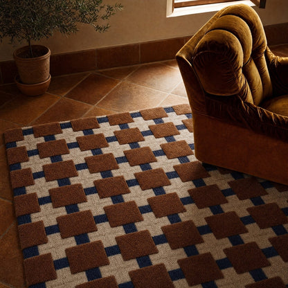 Geometric Grid Rug - FURNIBLE.