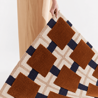 Geometric Grid Rug - FURNIBLE.