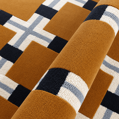 Geometric Grid Rug - FURNIBLE.