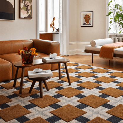 Geometric Grid Rug - FURNIBLE.
