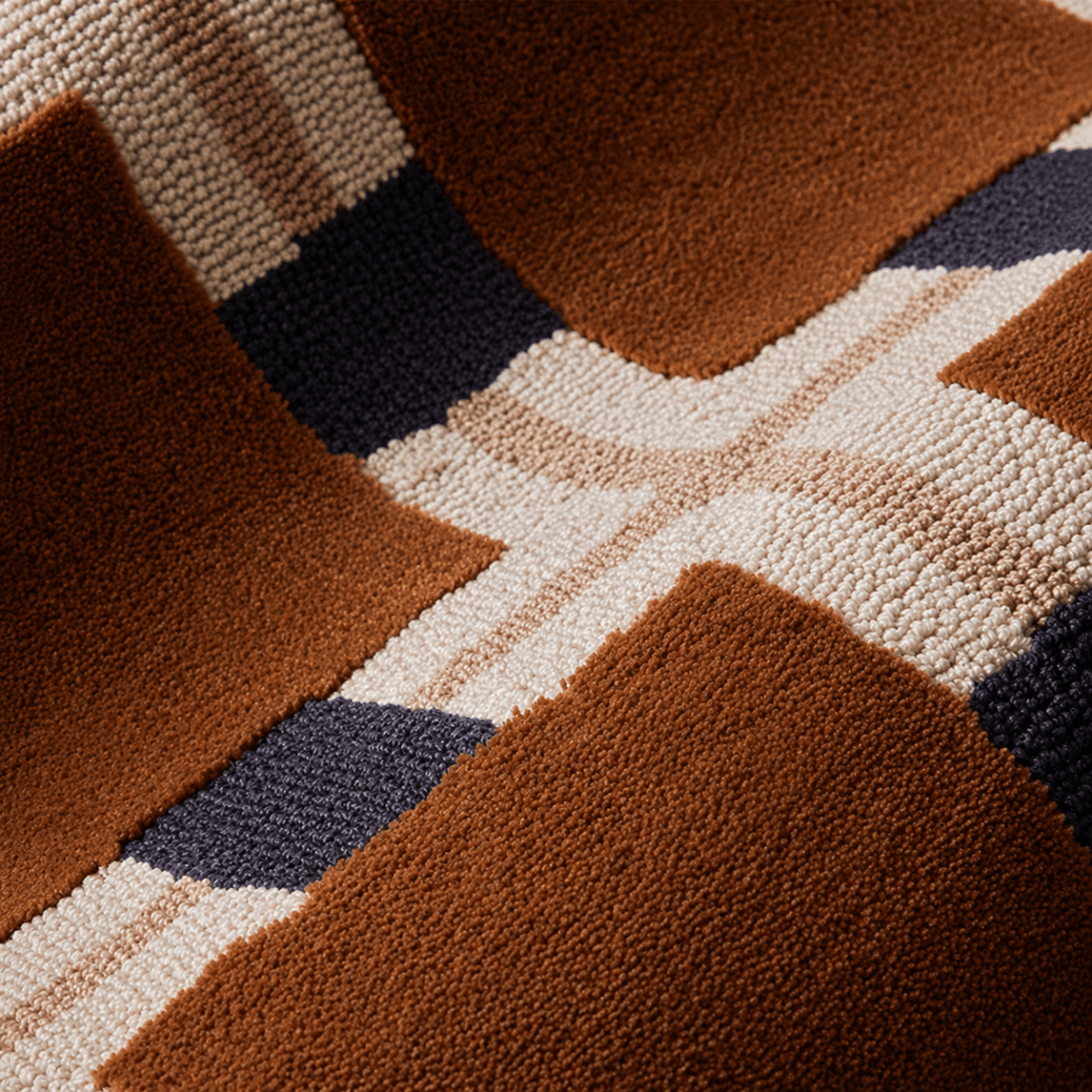 Geometric Grid Rug - FURNIBLE.