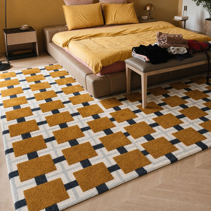 Geometric Grid Rug - FURNIBLE.
