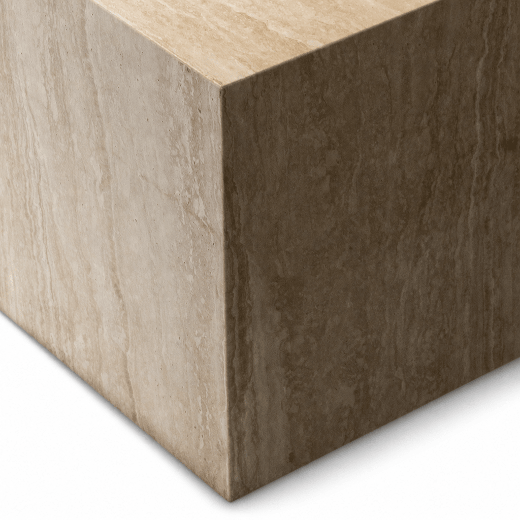 Geometric Stone Side Table Duo - FURNIBLE.
