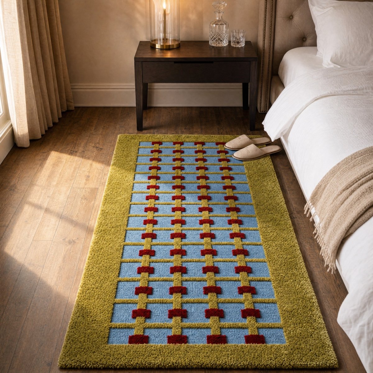 Grid Dot Runner Rug - FURNIBLE.