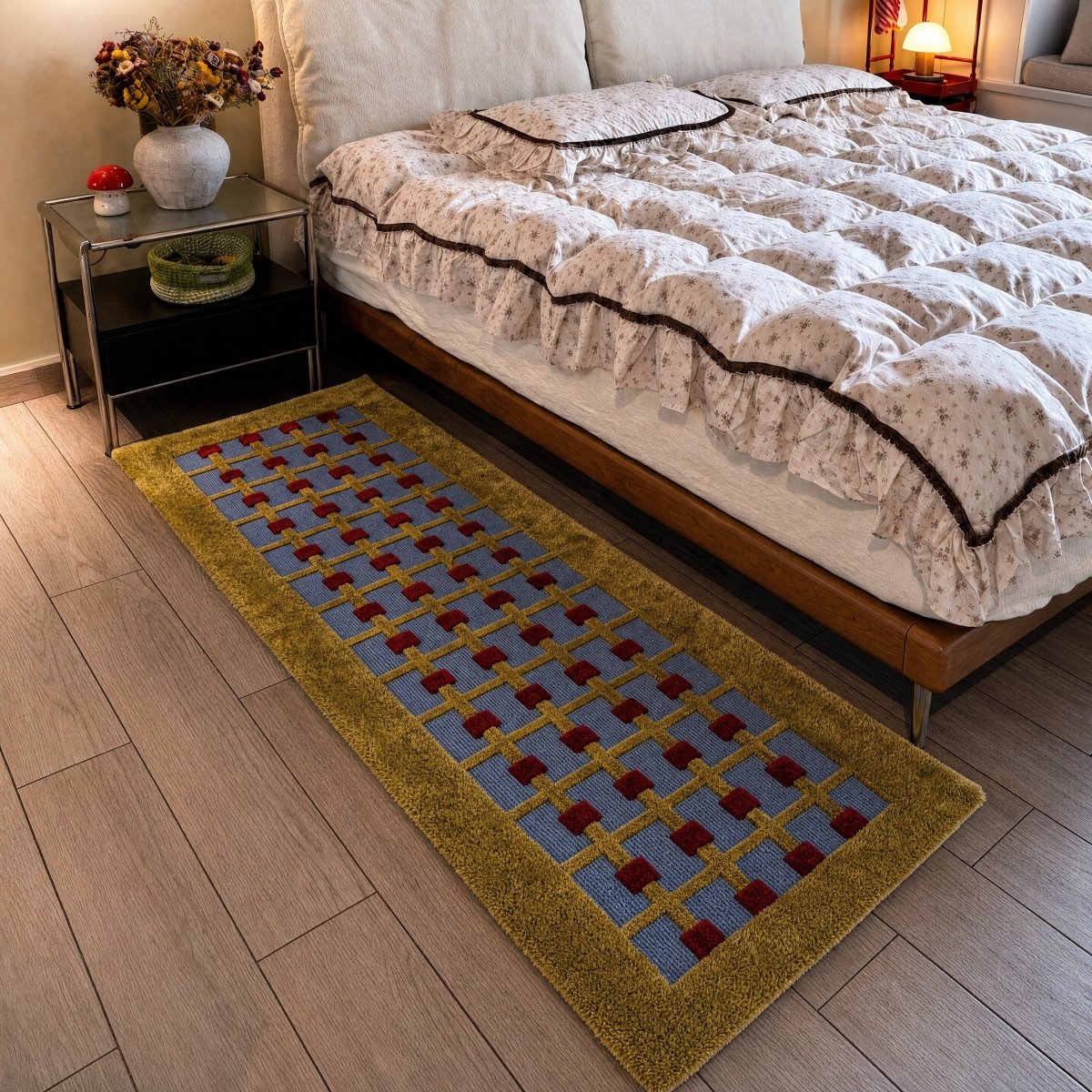 Grid Dot Runner Rug - FURNIBLE.