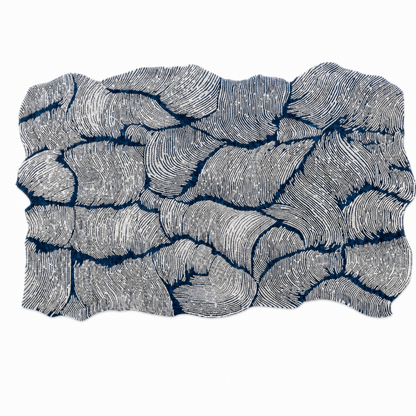 Layered Leaf Tufted Rug