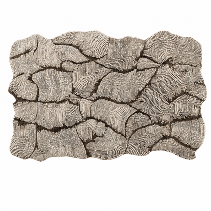 Layered Leaf Tufted Rug
