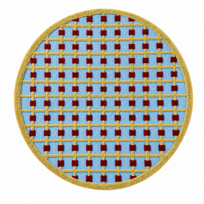 Grid Dot Tufted Rug
