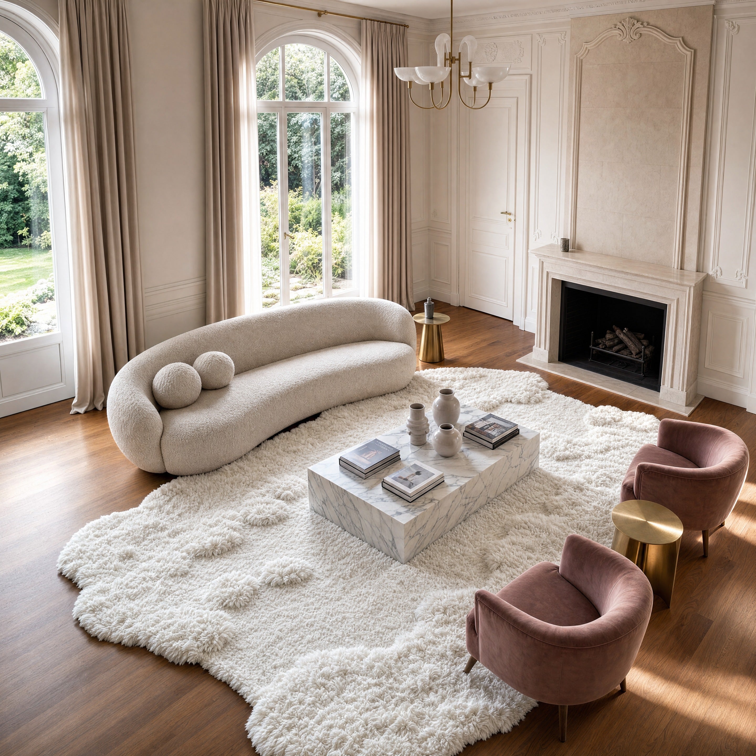 Cloud Border Rug