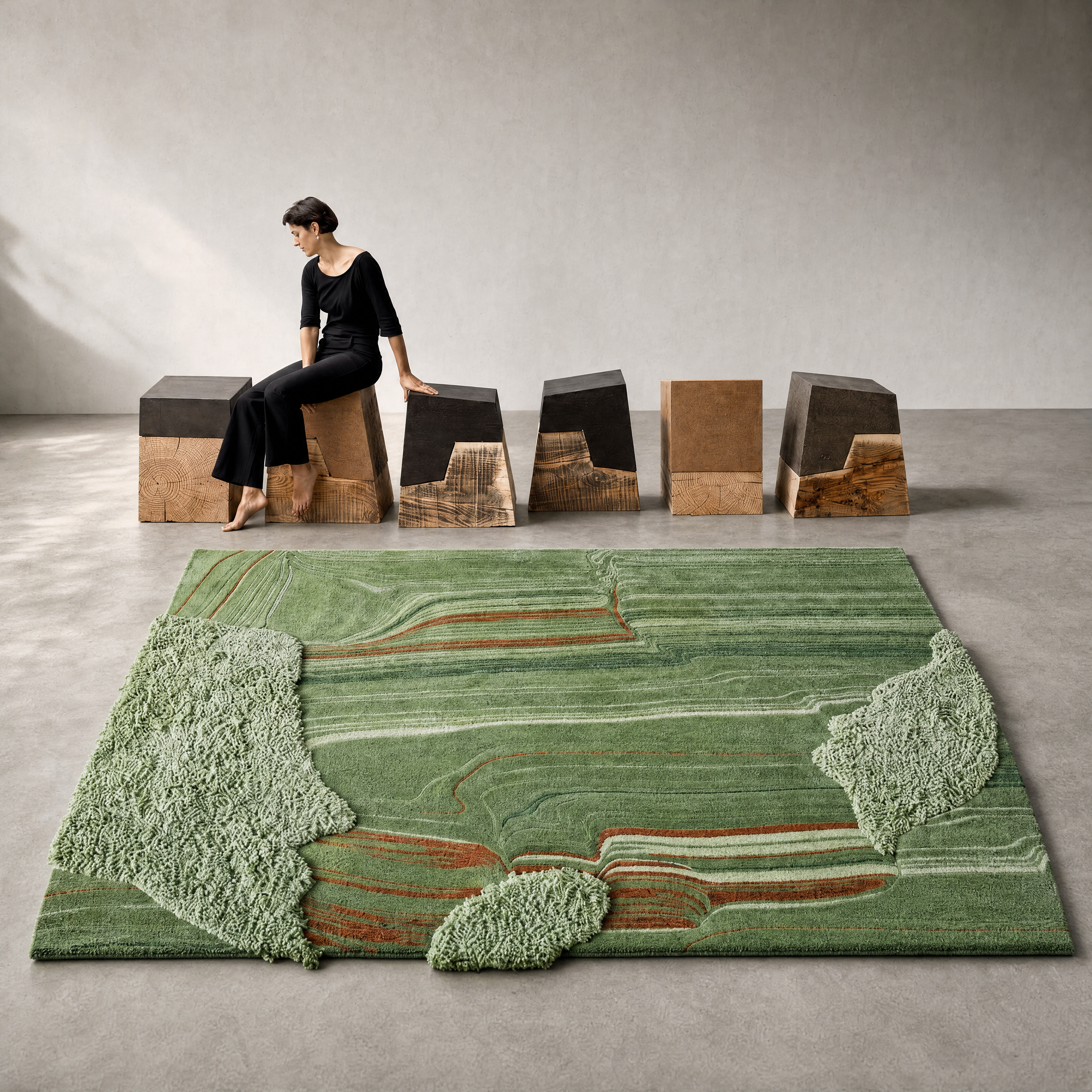 Terrain Contour Tufted Rug