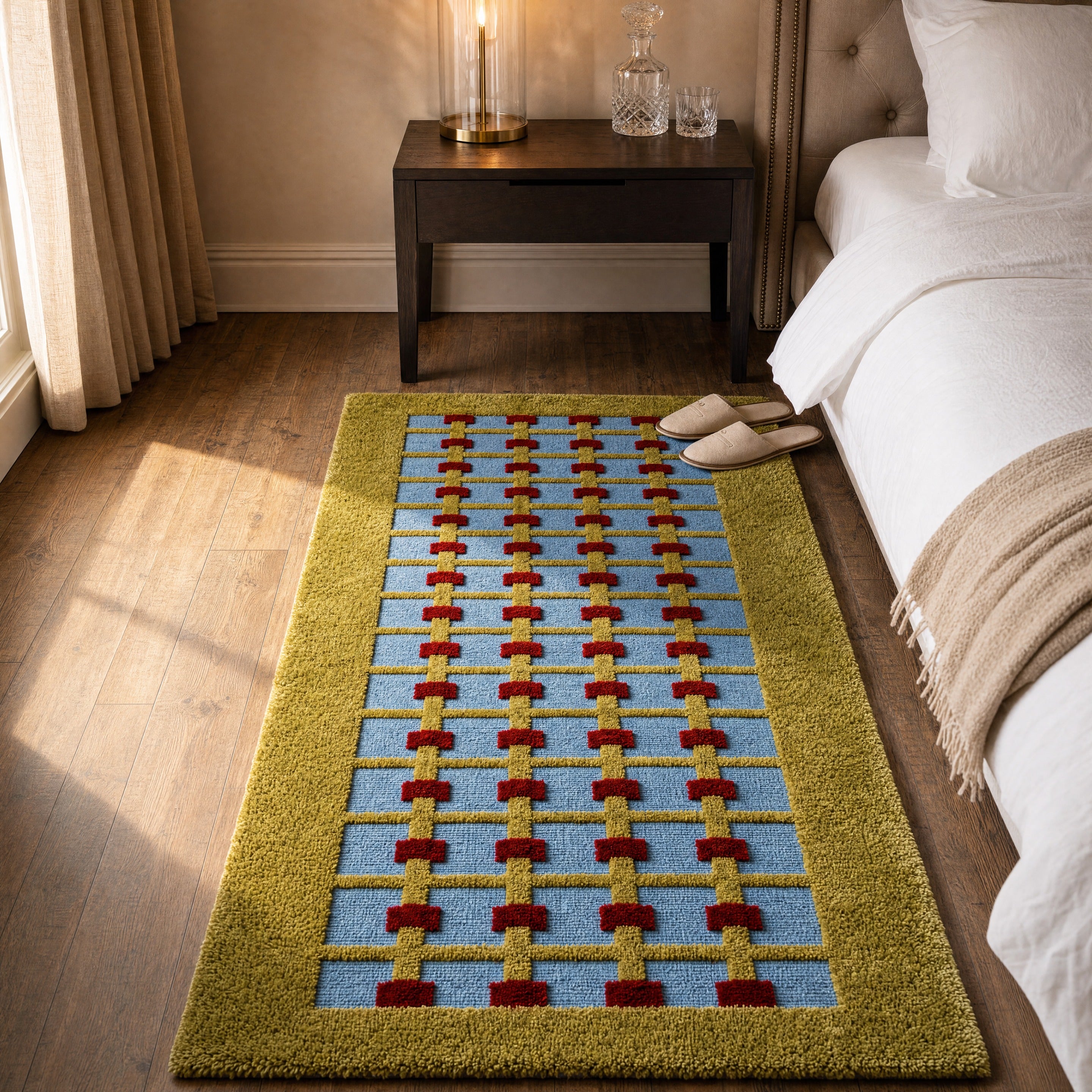Grid Dot Runner Rug