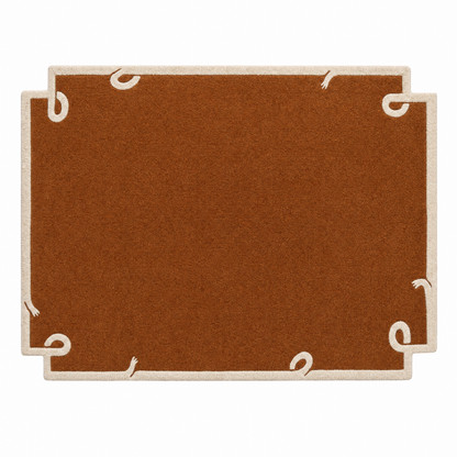 Scroll Border Tufted Rug
