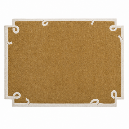 Scroll Border Tufted Rug