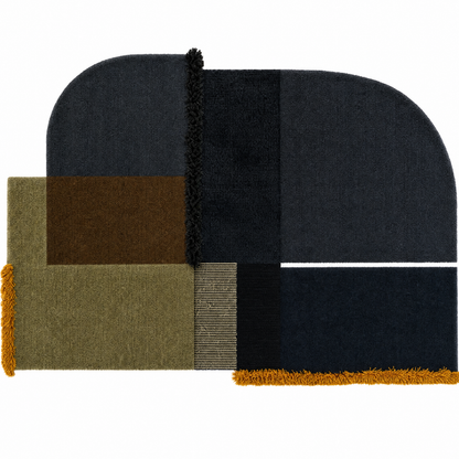Abstract Arch Patchwork Rug
