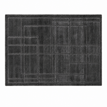 Architectural Grid Tufted Rug