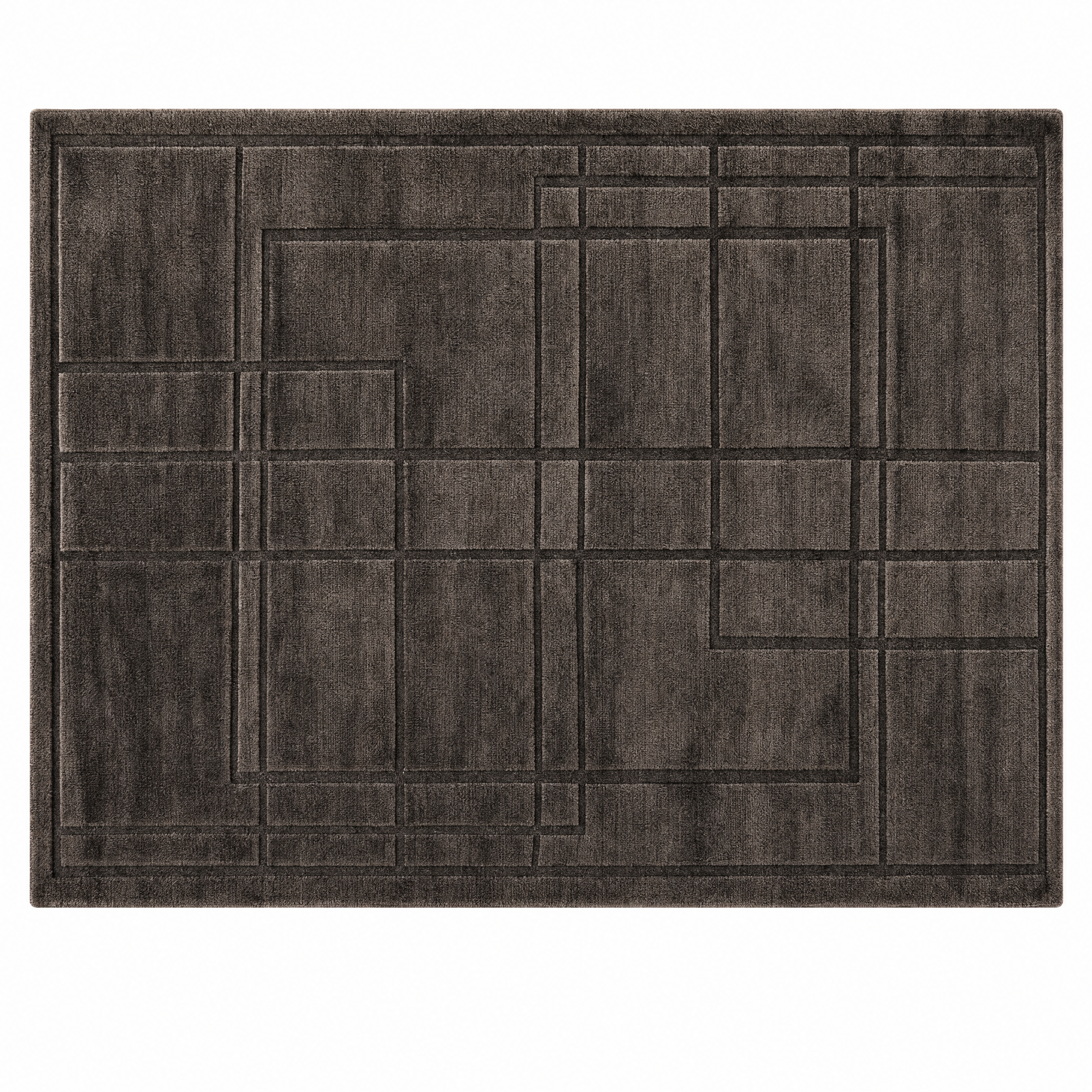 Architectural Grid Tufted Rug