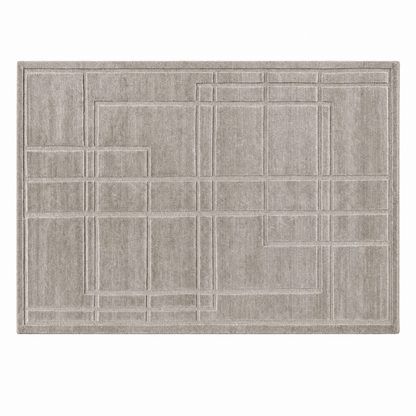 Architectural Grid Tufted Rug