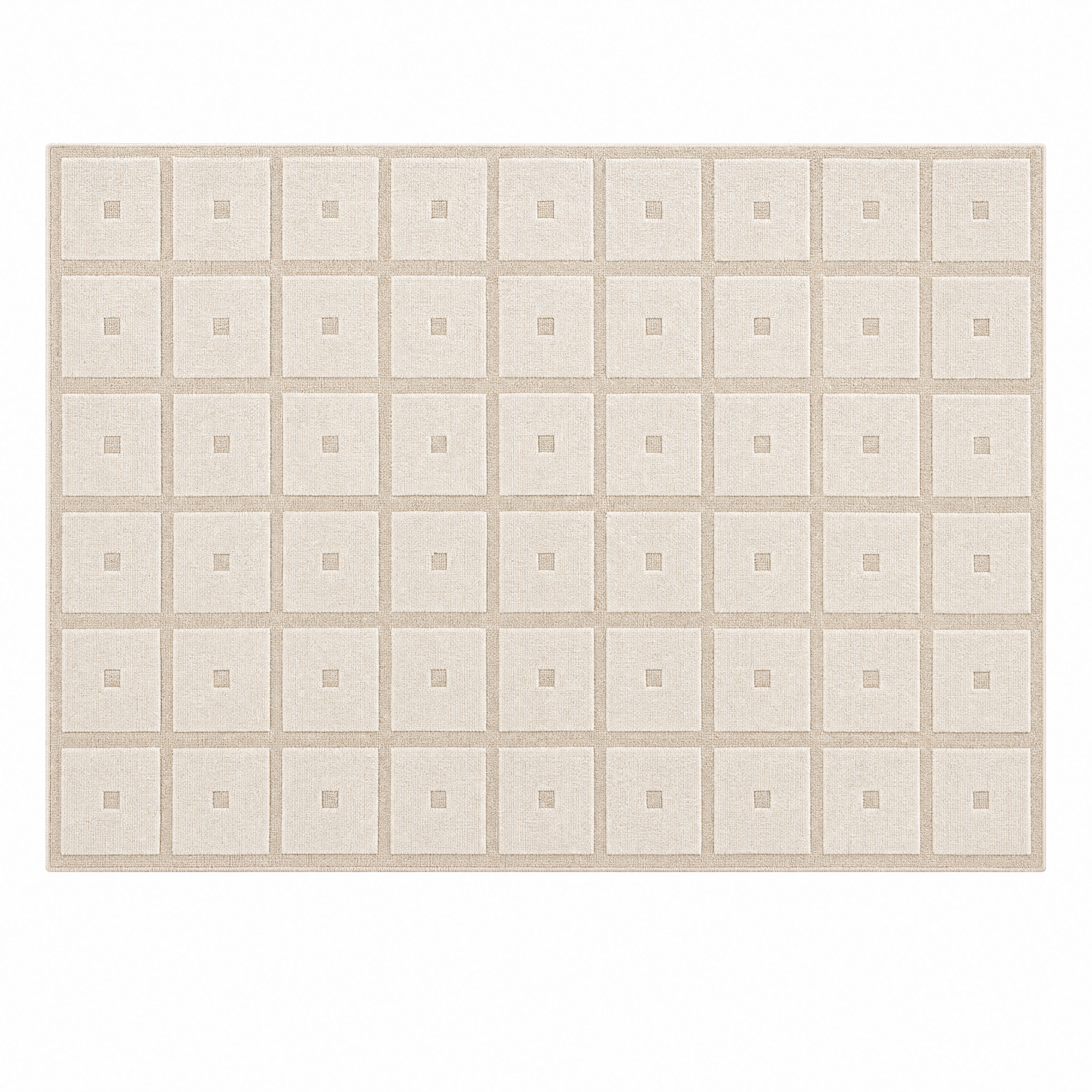 Square Grid Tufted Rug