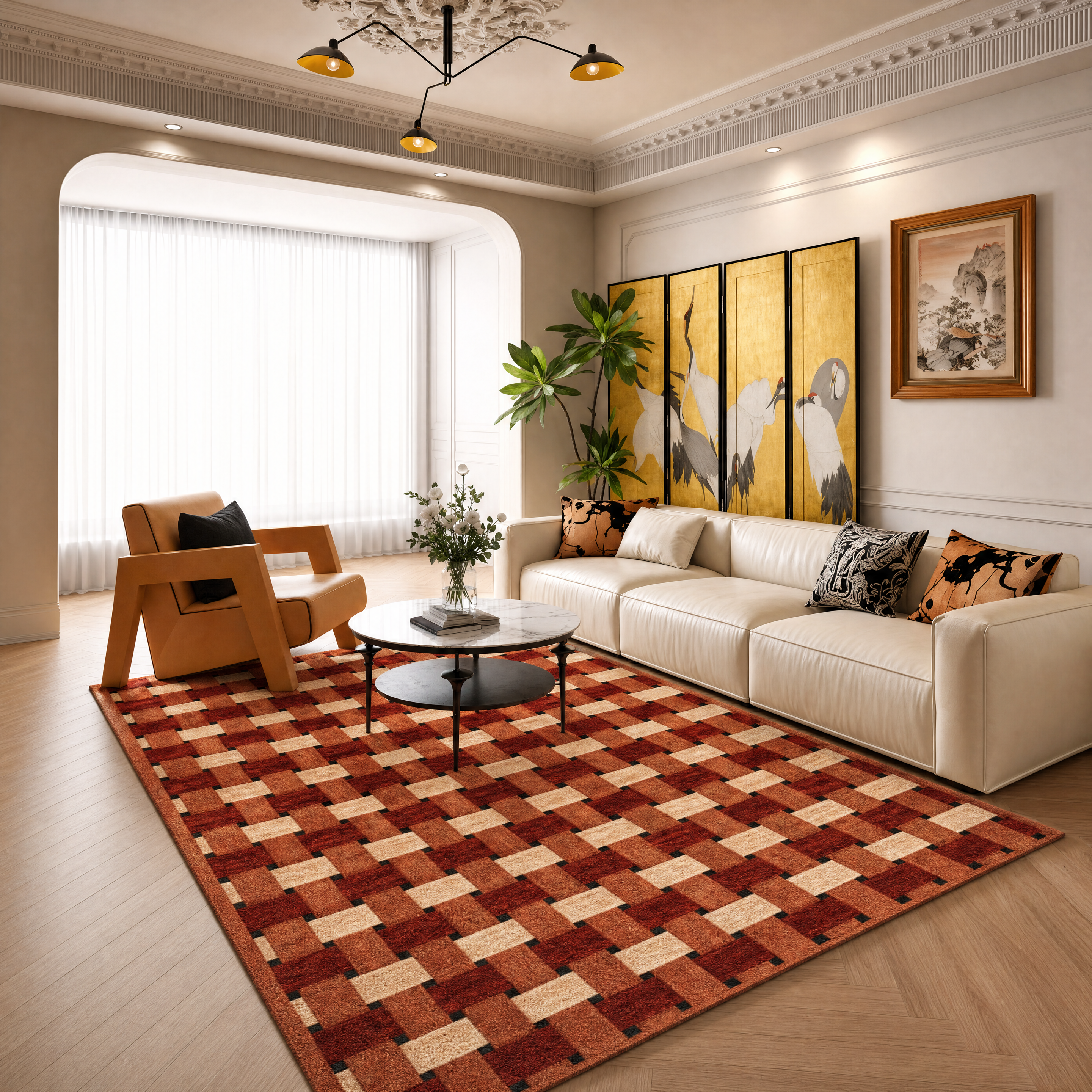 Basketweave Tufted Rug
