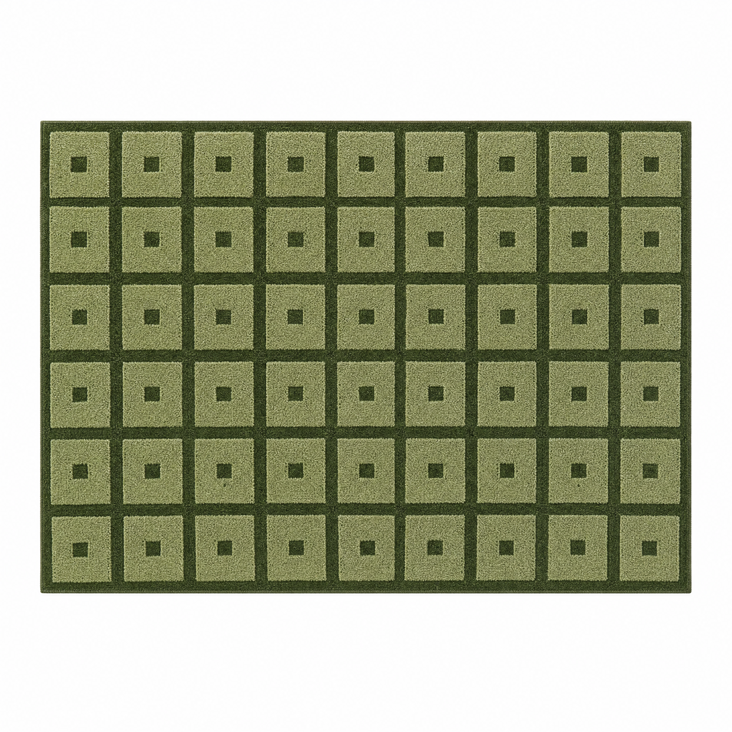 Square Grid Tufted Rug