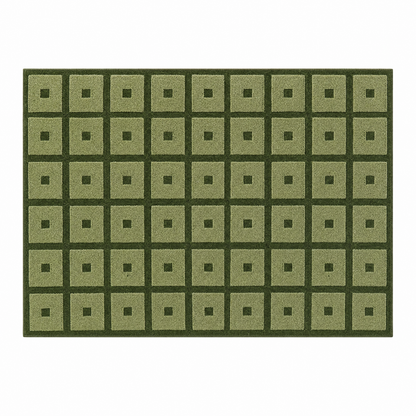 Square Grid Tufted Rug