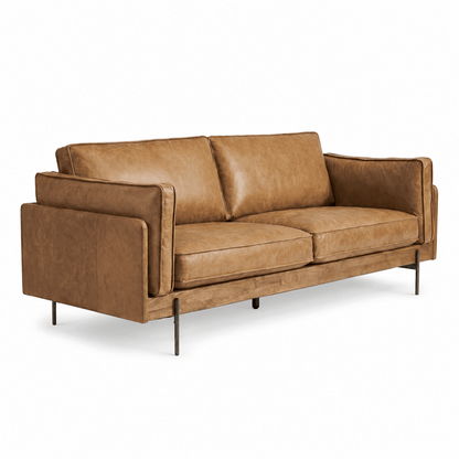 Hudson Leather Sofa - FURNIBLE.
