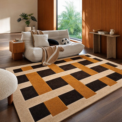 Interlock Lattice Tufted Rug - FURNIBLE.