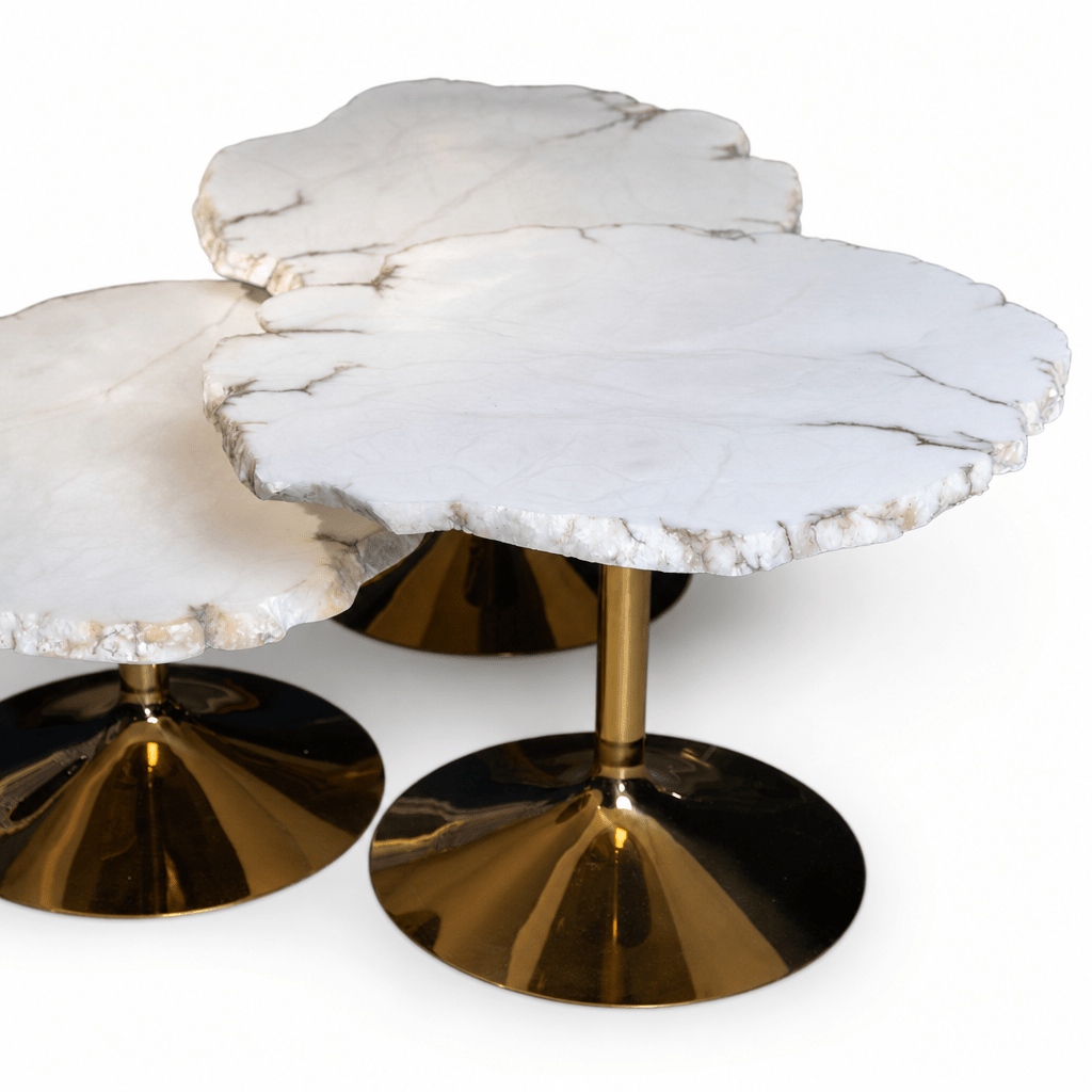 Isola Marble Table Set - FURNIBLE.