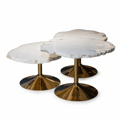 Isola Marble Table Set - FURNIBLE.