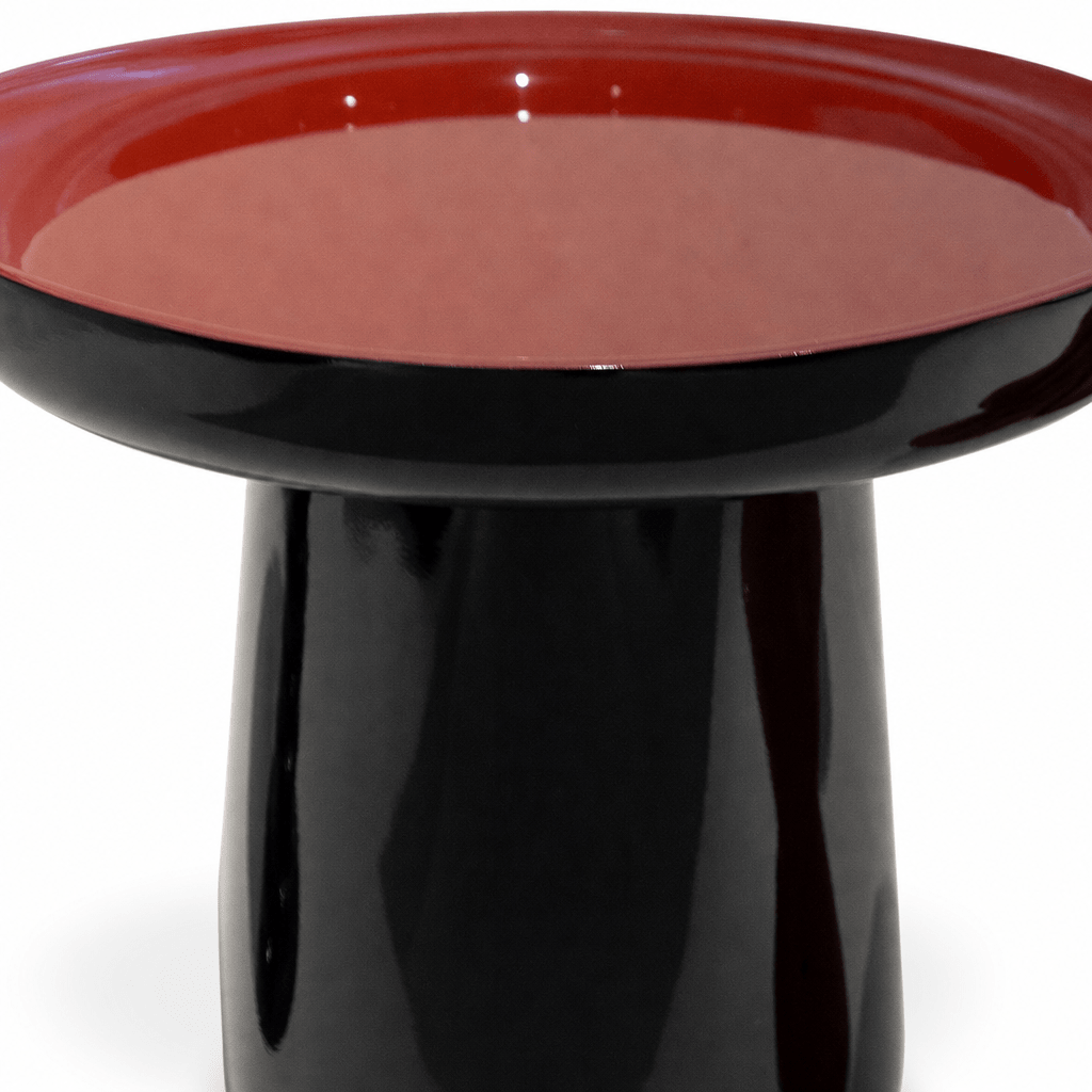Lacquer Disc Accent Table - FURNIBLE.