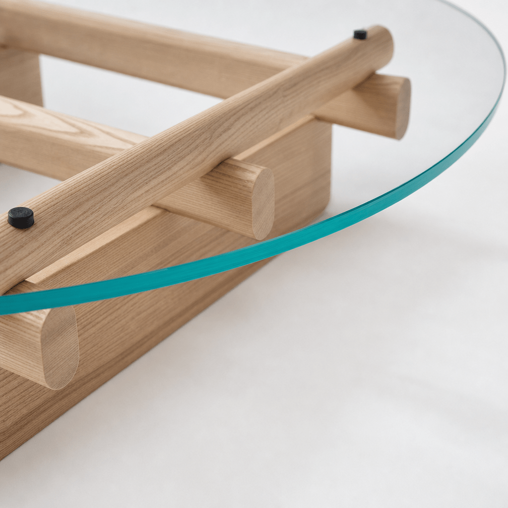 Lattice Glass Coffee Table - FURNIBLE.