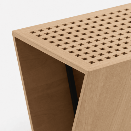 Lattice Oak Console - FURNIBLE.