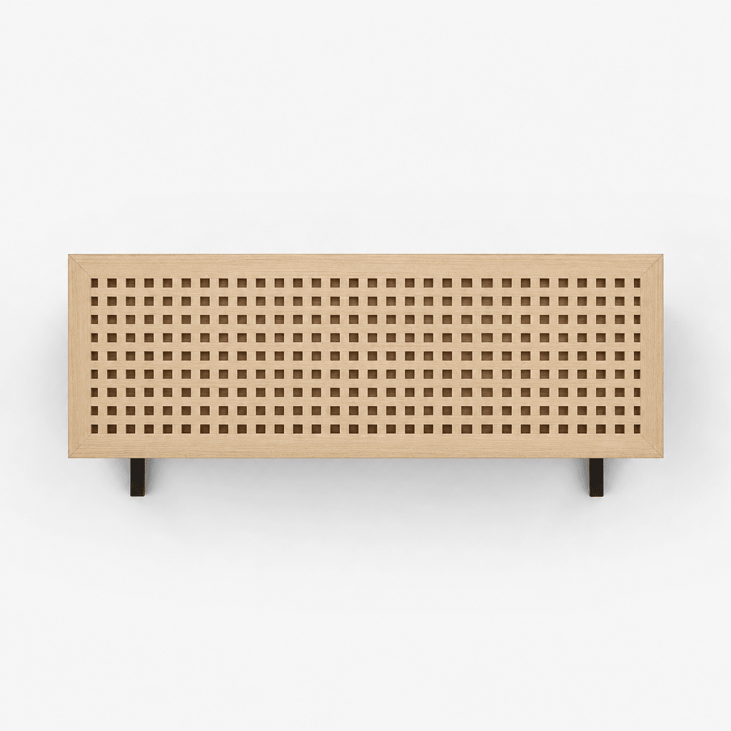 Lattice Oak Console - FURNIBLE.